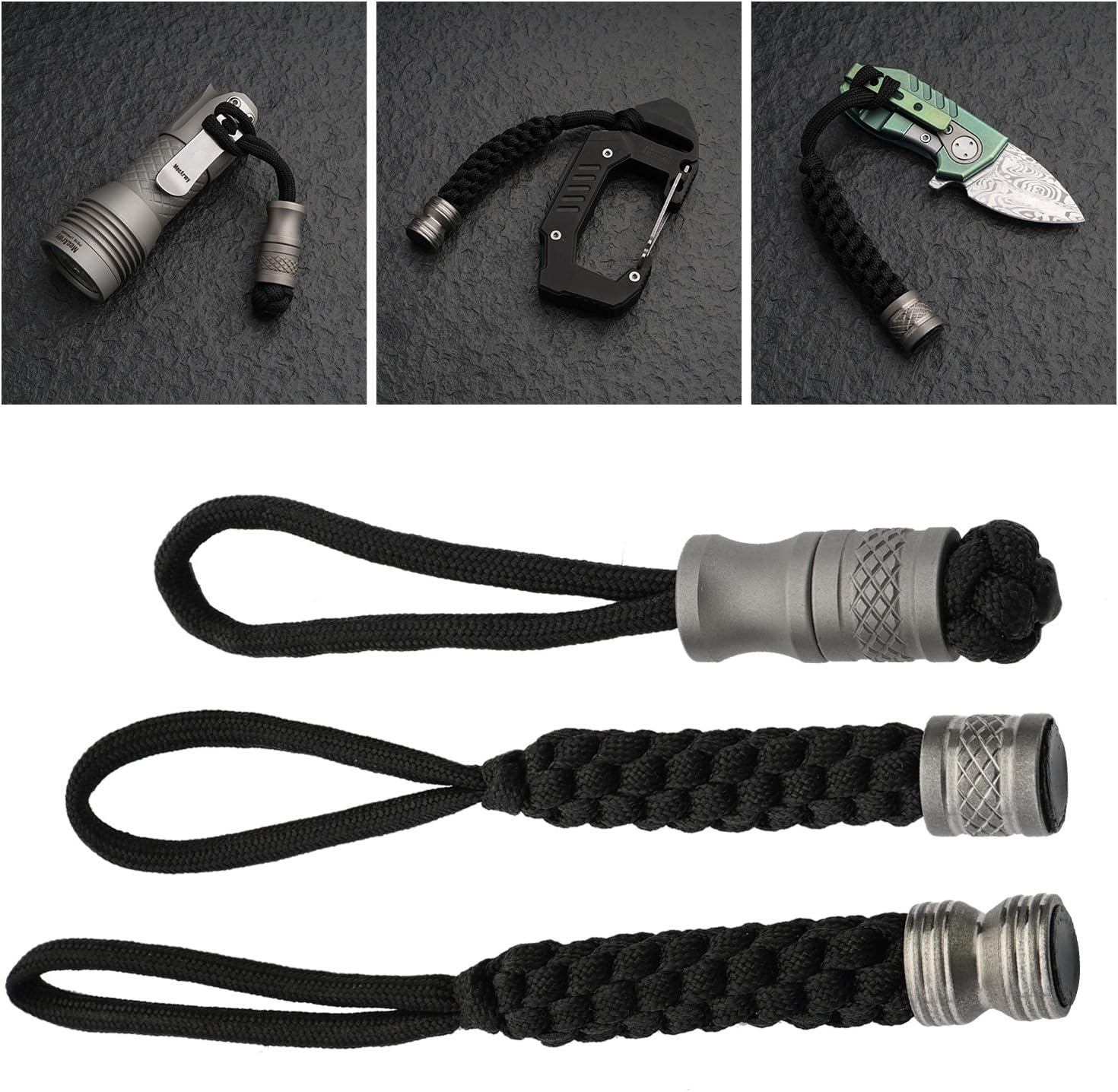 MecArmy FFT Titanium Paracord Bead, Knife Lanyard Beads Outdoor, EDC Accessories for Bracelet Necklace Mini Flashlight Backpack Keychain - Image 4