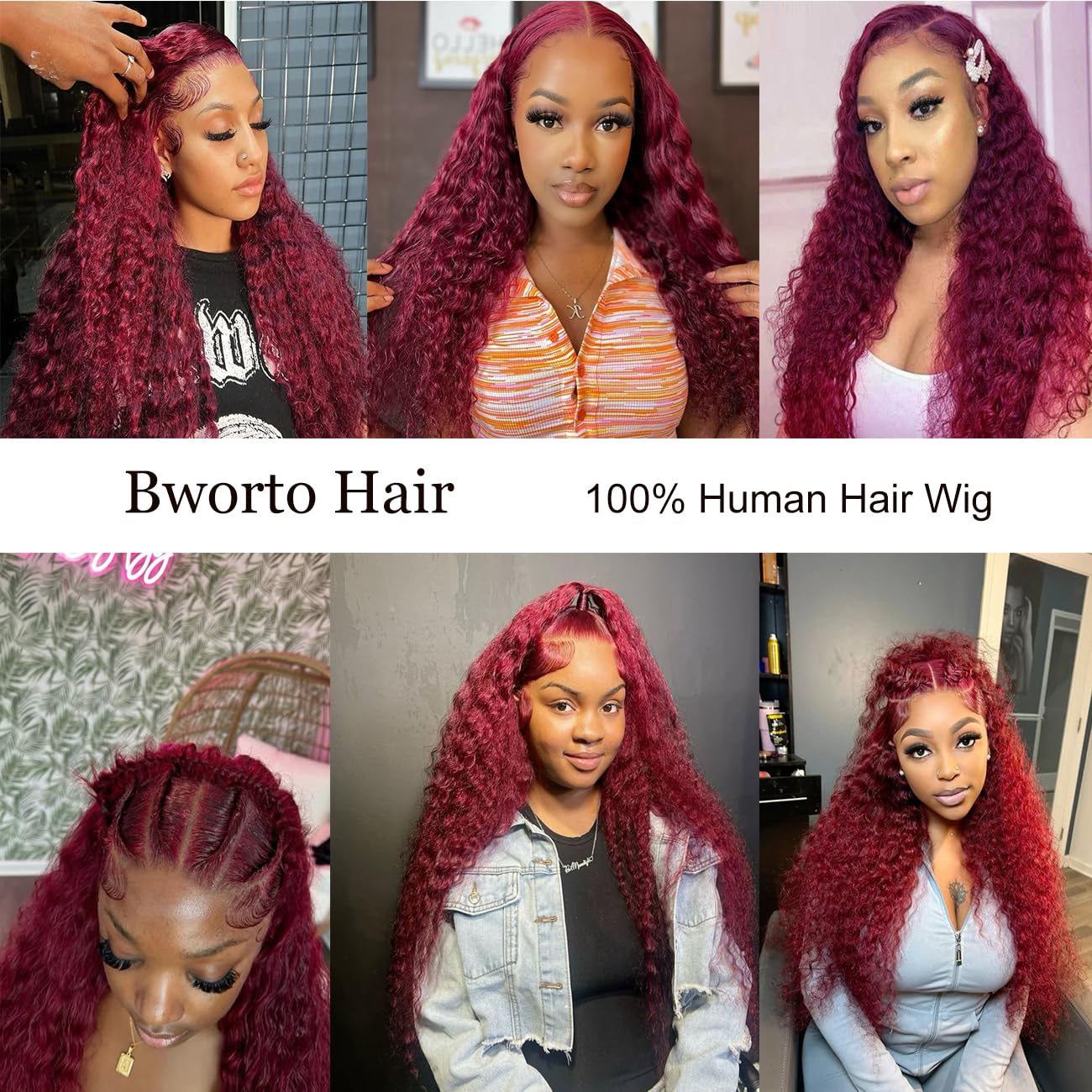 30 inch custom colored Red ombre wig. Washed before shipment. 13x6 precut wig Amazon.com : Ruaswey 30 Inch Red Wig Human Hair 13x4 Body  main image 2