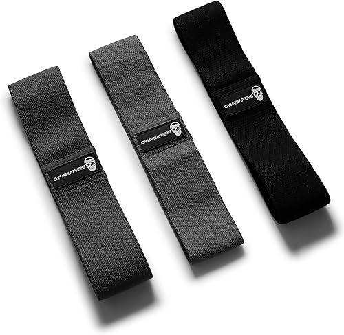 Miniatura 8 de Bandas de cadera para entrenamientos de glúteos  Juego de bandas de tela antideslizante con 3 niveles - Bandas de resistencia para piernas y cadera