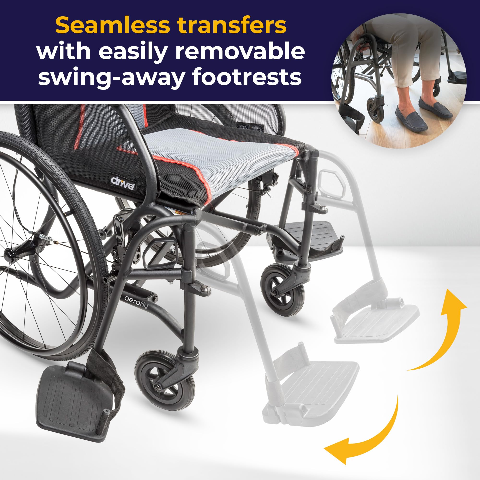Lightweight AeroFly Wheelchair - Travel Ready! -6