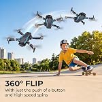 Drones pour adultes avec caméra 1080P, Débutant 4K Drone avec maintien d'altitude, une clé décoller/débarquer, 3D Flip, 3 Mode vitesse, 2 Piles 30 Temps de vol min. Mini Drone avec caméra