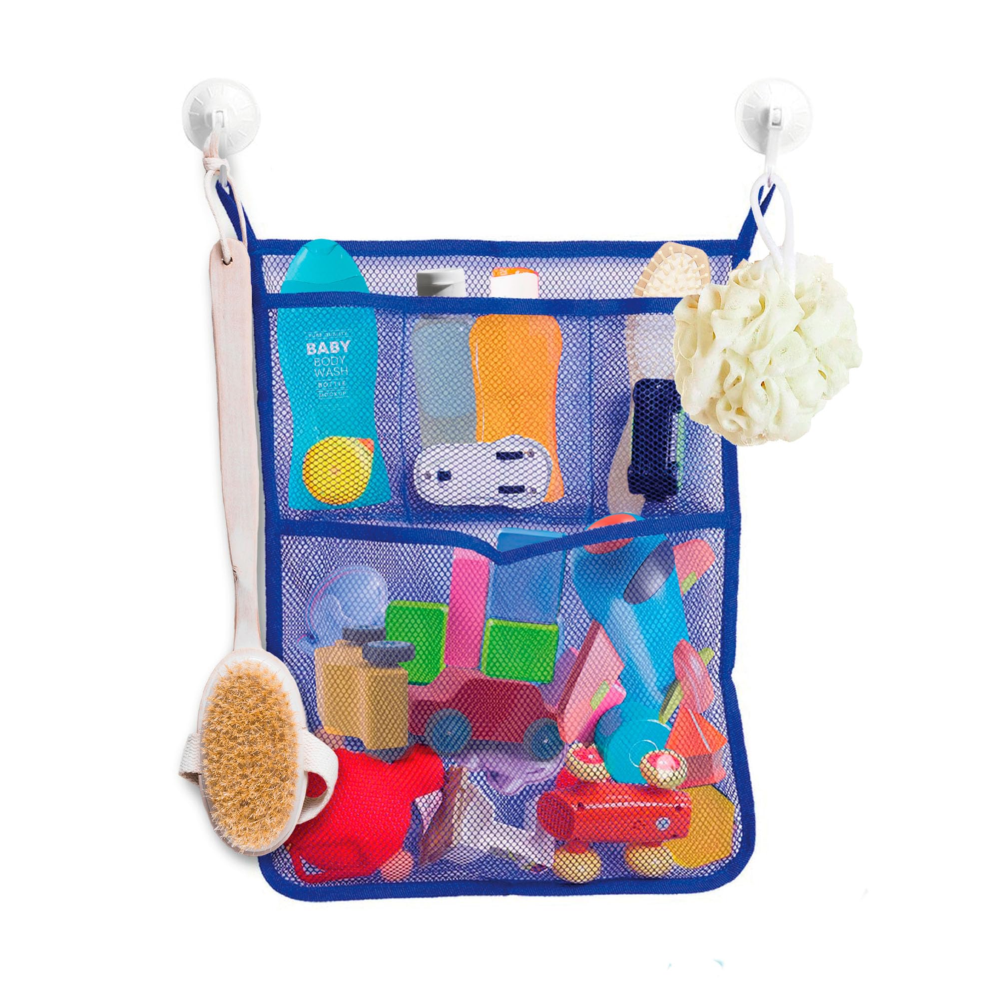 keims Bolsa Juguetes Bañera, Organizador de Juguetes para el Baño ExtraGrande, Red de Juguetes para la Bañera, Bolsa para Guardar los Juguetes de Bebe y Niños, Secado Rápido y Sin Ganchos Metálicos