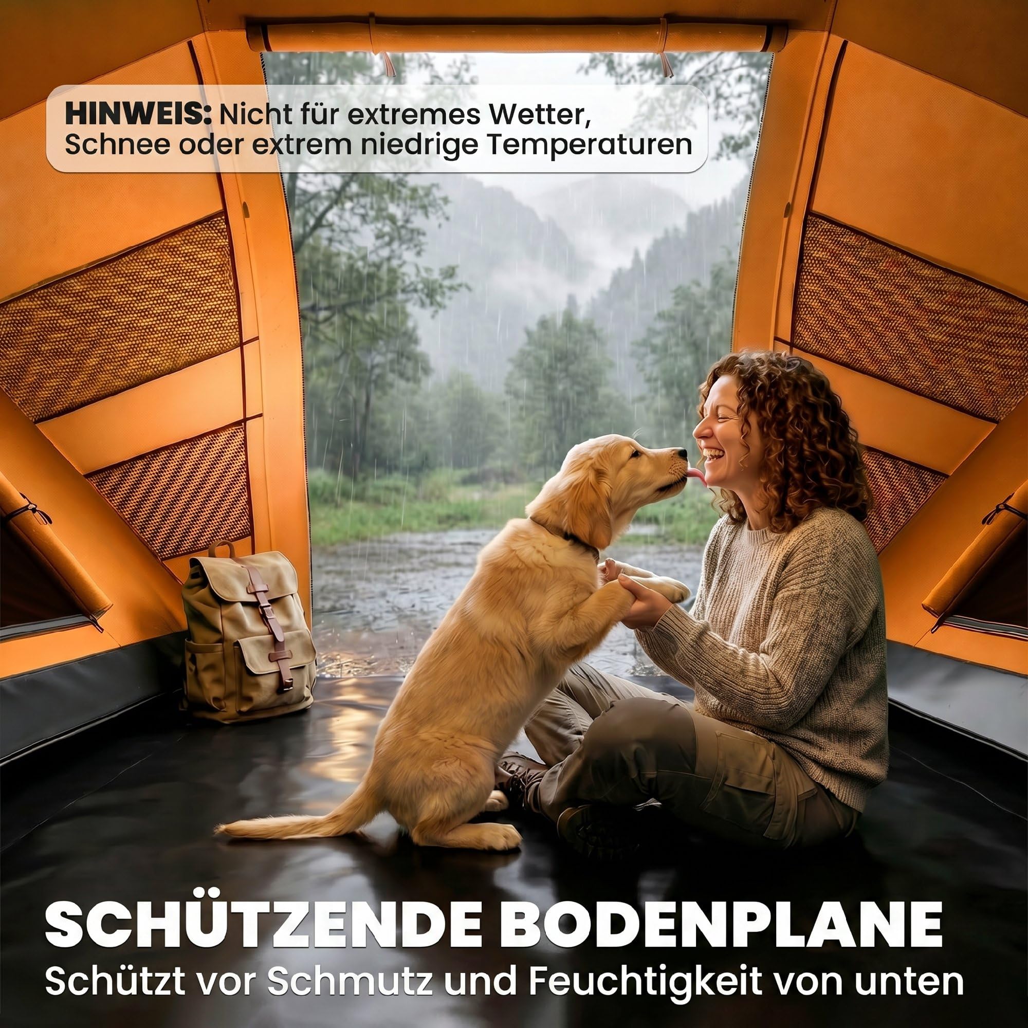 Outsunny Tienda de campaña tipo túnel para 4-6 personas, tienda de campaña con puerta, lona de suelo, impermeable de 2000 mm, tienda de campaña familiar para camping, viajes, trekking jardín