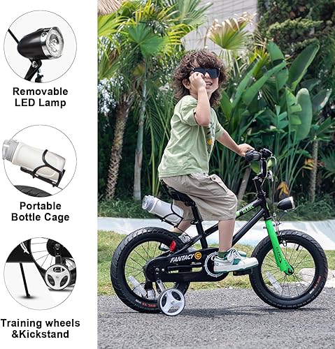 Miniatura 2 de Glerc Fantacy Kids Bike, 12-20 Inch Children Bicycle for 2-13 Years Old Boys Girls, Kids Bicycle with Water Bottle Holder & Headlight & Training
