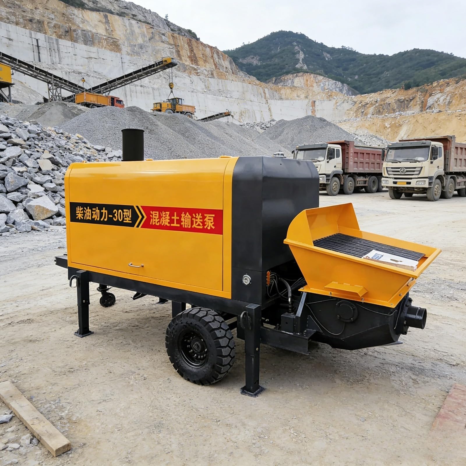 Mini máquina hidráulica de entrega de cemento para proyectos