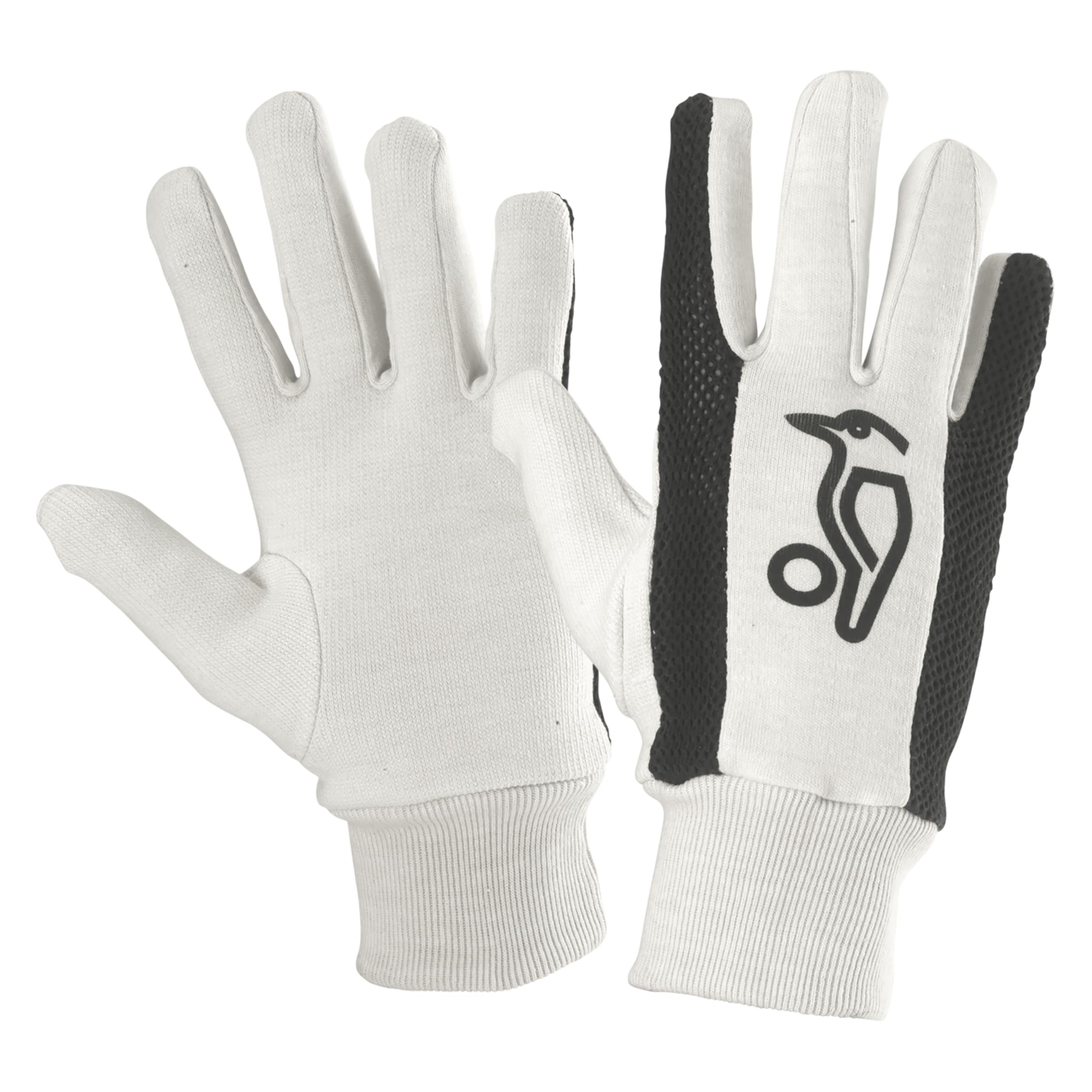 Kookaburra Plain Cotton Wicket Keeping Inners – Lightweight Cricket Glove Liners with Cotton Palm, Mesh Back & Elasticated Wrist – Ideal for Training & Match Play (Junior)