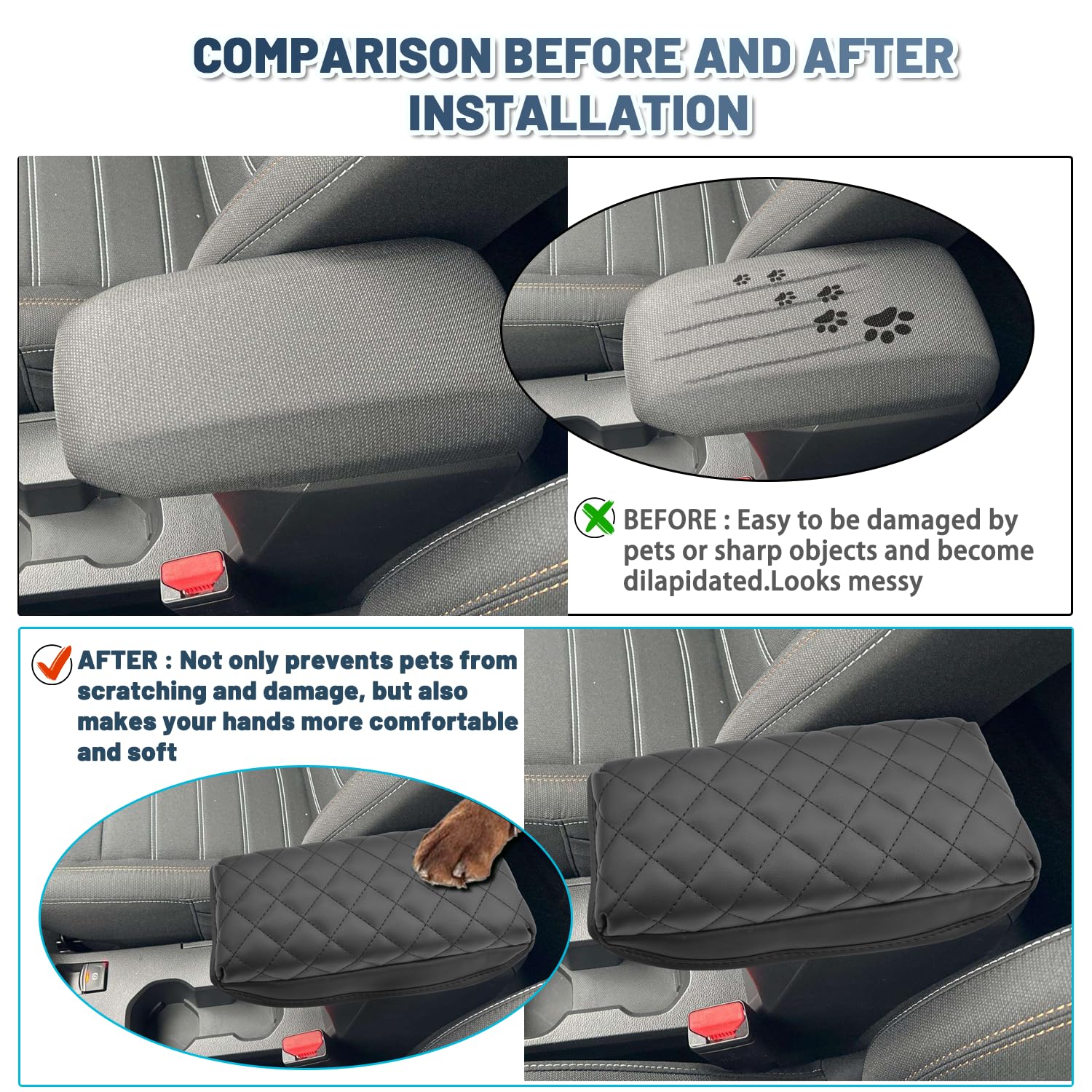 Ruiya Pour Dacia Sandero 3/Stepway 3/Dacia Jogger 2021-2025 2026 Housse D'accoudoir Central,Couvercle De Boîte D'accoudoir Étui De Protection Console Protection D'accoudoir Sandero Stepway Accessoire