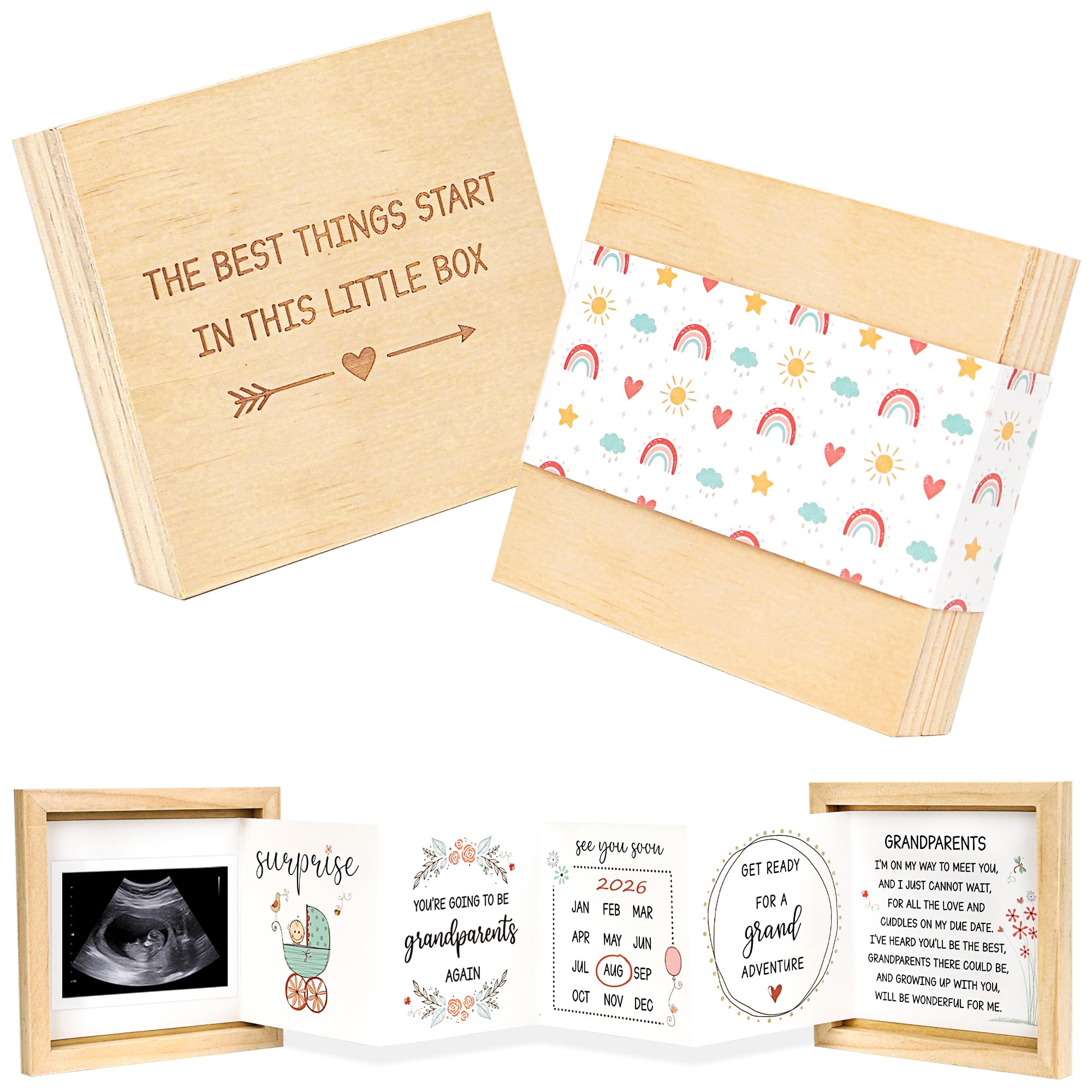 Blinking Stars Pregnancy Announcement for Grandparents Again- You're Going to Be Grandparents Again Baby Announcement Gifts- Pregnancy Reveal To