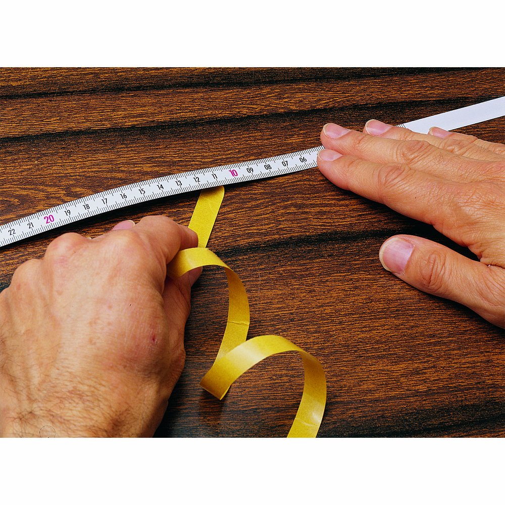 Metrica 39828 Ruban 5m droit/gauche. Adh. Blanc