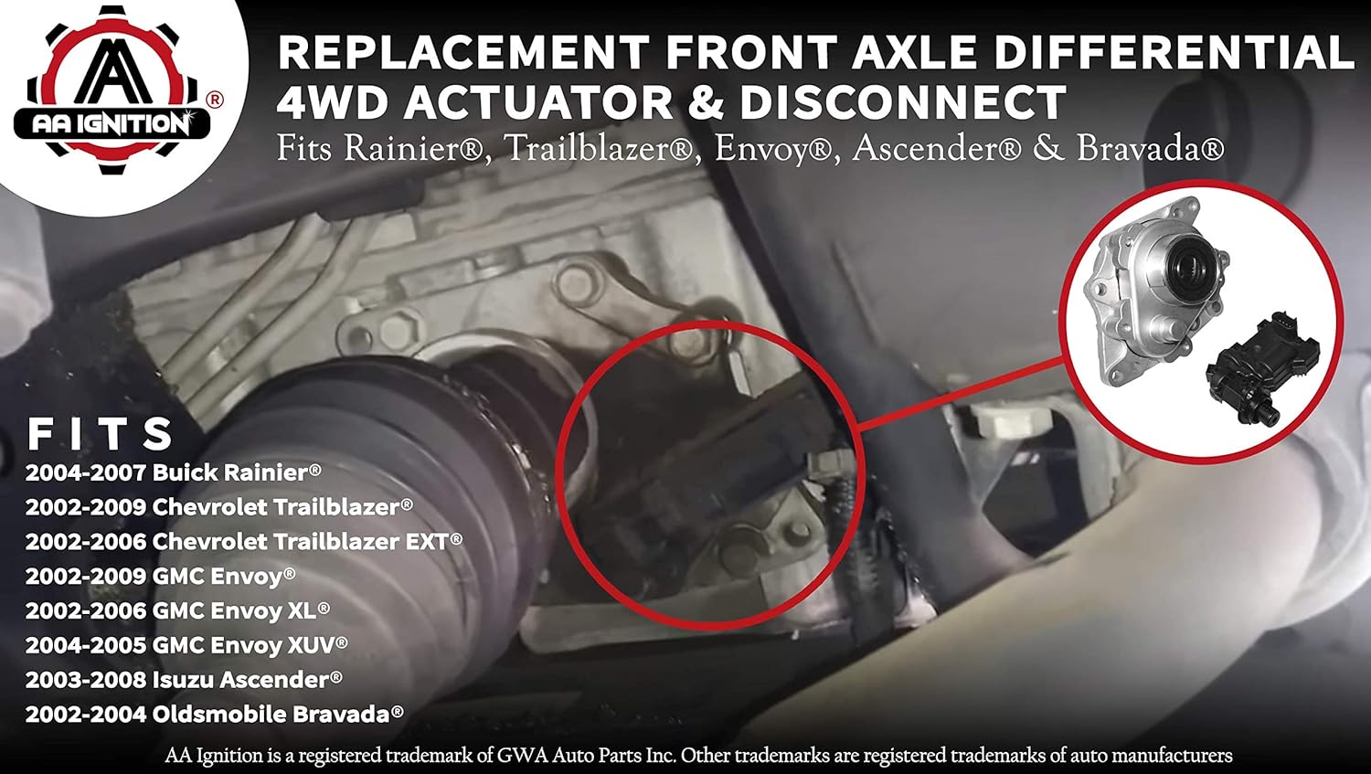 Best Quality 🔥 Front Axle Differential Actuator Disconnect 4WD, AWD - Replaces 12471631, 12471623, 15884292, 600115, 600-103 - Compatible with Chevy, Buick, GMC Vehicles - Rainier, Trailblazer, Envoy, XUV, Ascender Amazon Crazy 🔥 Deals Front Axle Differential Actuator Disconnect 4WD, AWD - Replaces 12471631, 12471623, 15884292, 600115, 600-103 - Compatible with Chevy, Buick, GMC Vehicles - Rainier, Trailblazer, Envoy, XUV, Ascender