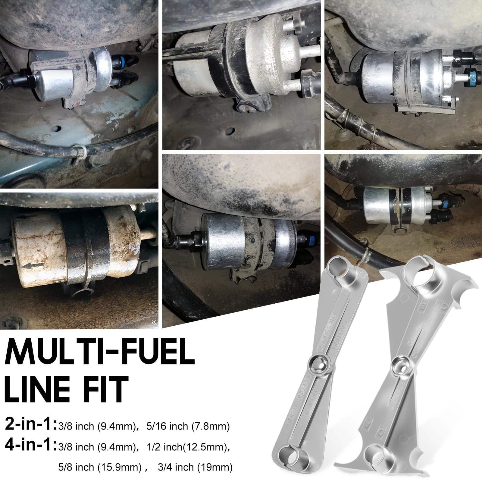 4 Pcs Fuel Line Disconnect Tool Steel Fuel Filter Tool Accurate Control Fuel Line Tool Secure Connection Fuel Line Removal Tool Easy Grip Fuel Line Disconnect Tool Suitable for Car