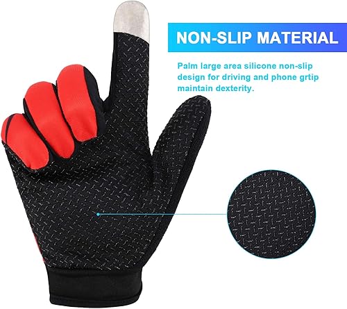 Miniatura 5 de Accmor Guantes de ciclismo con pantalla táctil, tamaño grande, para niños, hombres, mujeres, adolescentes, pesca, transpirables, antideslizantes,