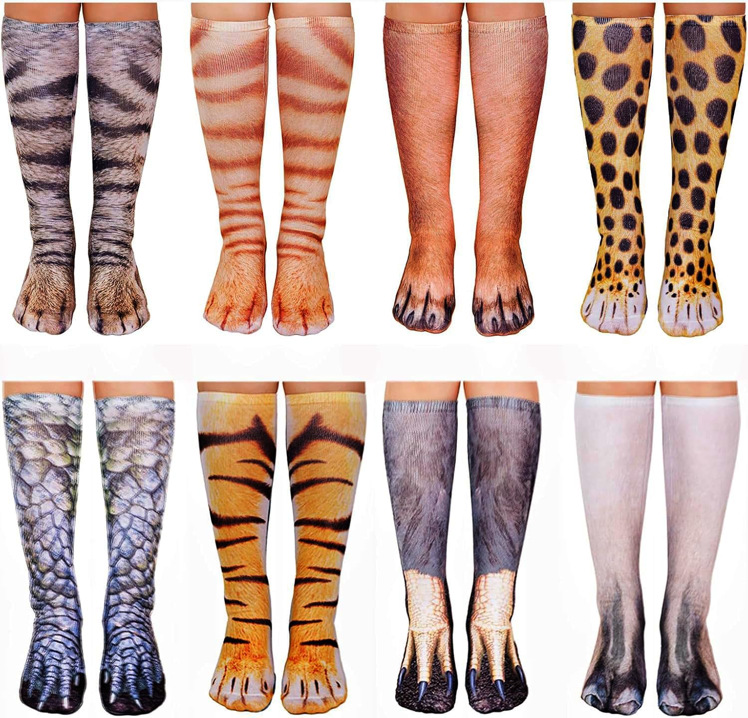 Stocking Stuffers Christmas Gifts for Adults Teens Kids Funny Animal Paw Dress Socks White Elephant Silly Gag Gifts