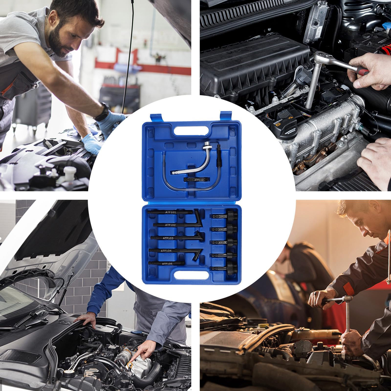 1ensemble Adaptateur Remplissage Transmission Métallique Kit pour Boîte Automatique Atf Compatible Plupart des Véhicules