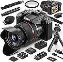 8K & 64MP Digital Camera for Photography, 48X Zoom (16X Optical + 3X Digital) with ...