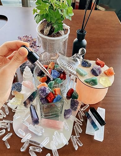 Miniatura 4 de QINJIEJIE Piedras naturales en bruto de 0.9 libras, 7 chakras, piedras naturales en bruto a granel, rocas grandes de 1 pulgada, piedras preciosas de