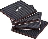 Vista 9 de Almohadillas de goma antideslizantes para muebles 8 piezas 3 pulgadas cuadradas, almohadillas antideslizantes para muebles de madera dura, para sofá