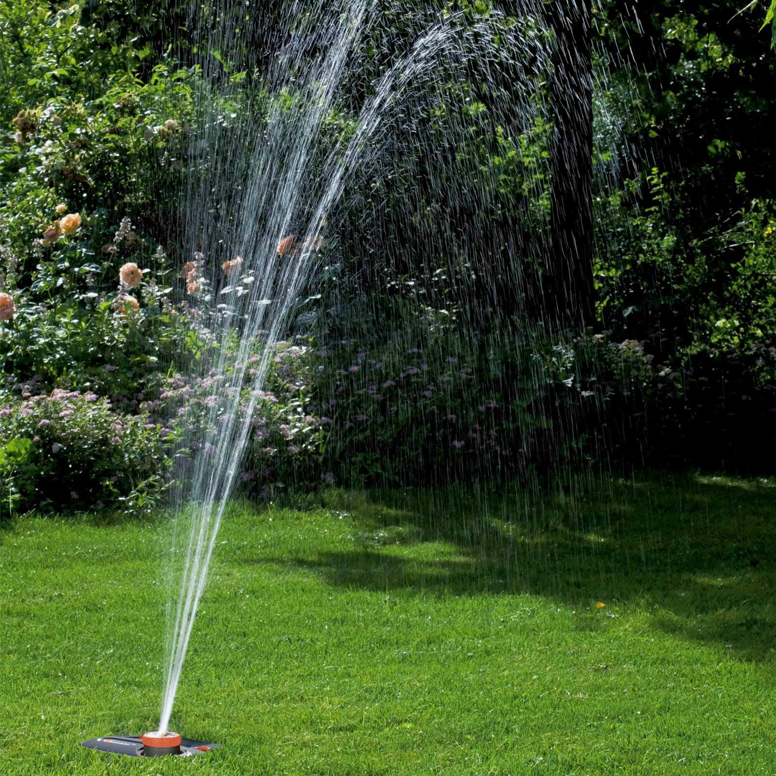Gardena Sprinklersystem Vielflächen-Versenkregner AquaContur automatic: Rasensprinkler für die Bewässerung unregelmäßig geformter Rasenflächen bis 350 m², 25 - 360° Beregnungssektor (1559-29)