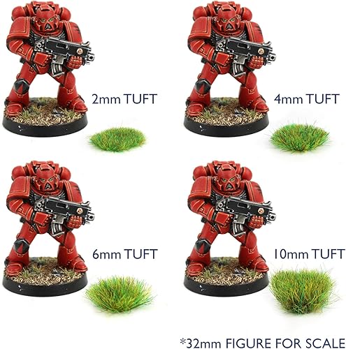 Miniatura 7 de War World Scenics - 100 mechones de césped estático autoadhesivos, cubierta de suelo de bosque, 0.394 pulgadas, modelo de ferrocarril de guerra,