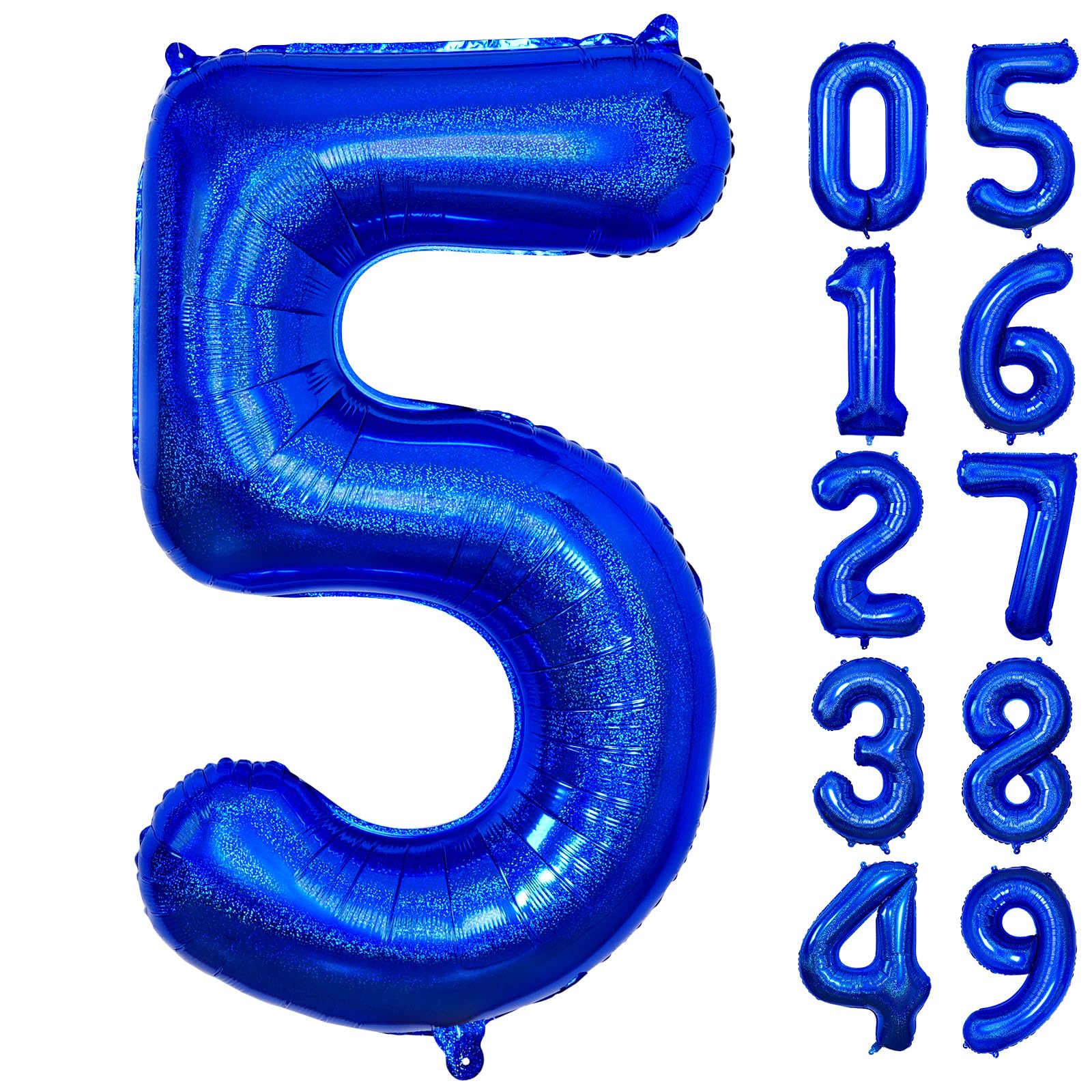 Navy Blue 5 Balloon,40 Inch Number 5 Balloon Large Foil Mylar 5 Balloon Number for Birthday Party Anniversary Decorations