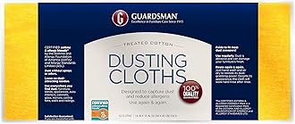 Guardsman Wood Furniture Dusting Cloths - 12 Pre-Treated Cloths - Captures 2x The Dust of a Regular Cloth, Specially Treated, No Sprays or Odors - 462500
