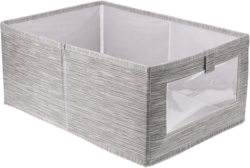 Cabilock Caja de almacenamiento plegable para libros, cubos de almacenamiento de juguetes, cesta de almacenamiento rectangular para el hogar, cestas