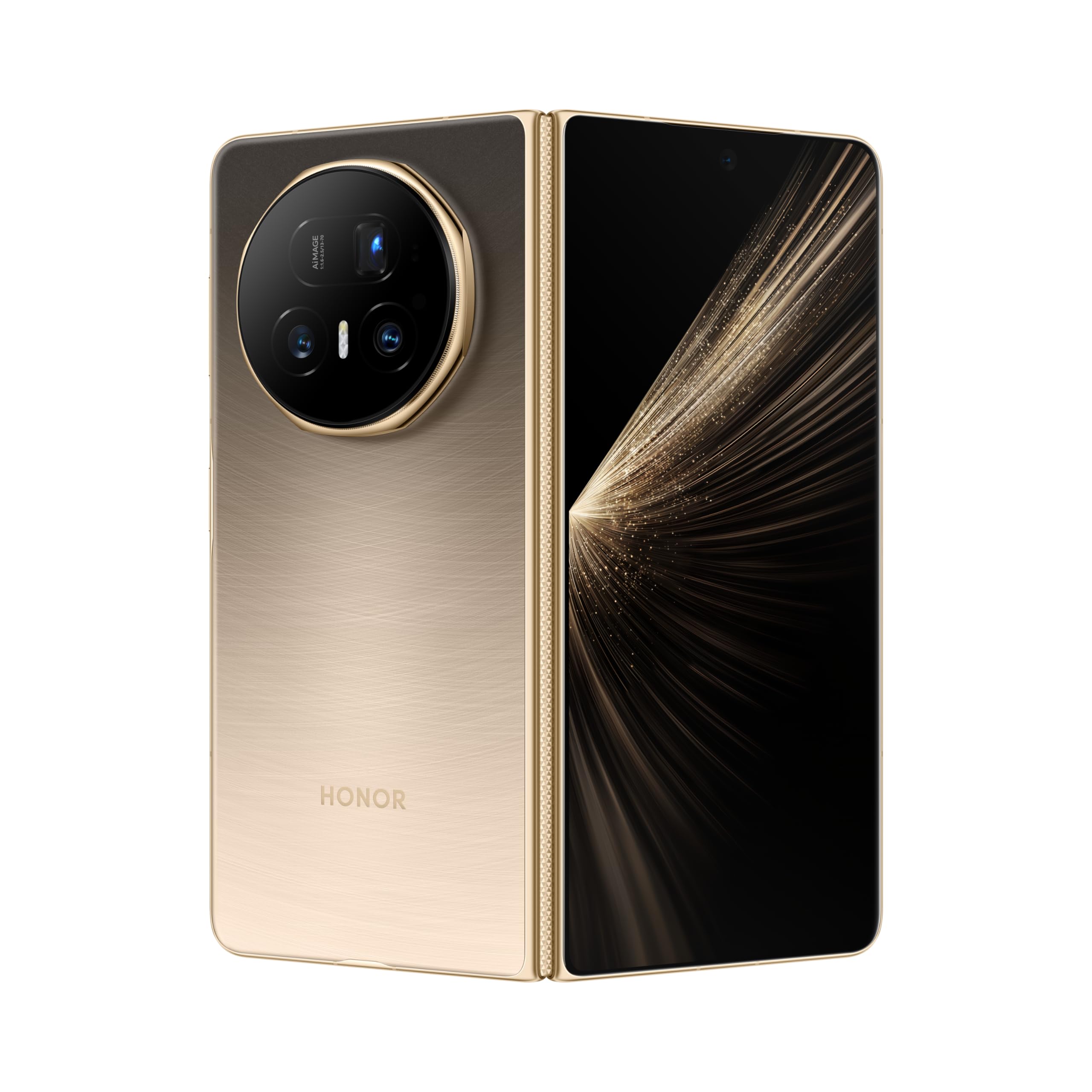 HONOR Magic V5, foldable, ultrasottile, ampia batteria,resistenza agli urti, memoria 16 GB + 512 GB, Dawn Gold
