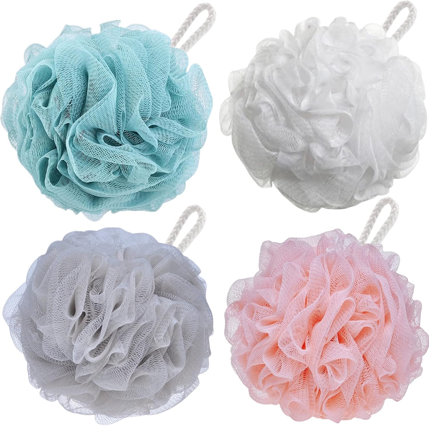 4 Pack Shower Sponge 75g Bath Loofahs XL Body Wash Sponge Loufas Shower Scrubber for for Bathing : Beauty & Personal Care
