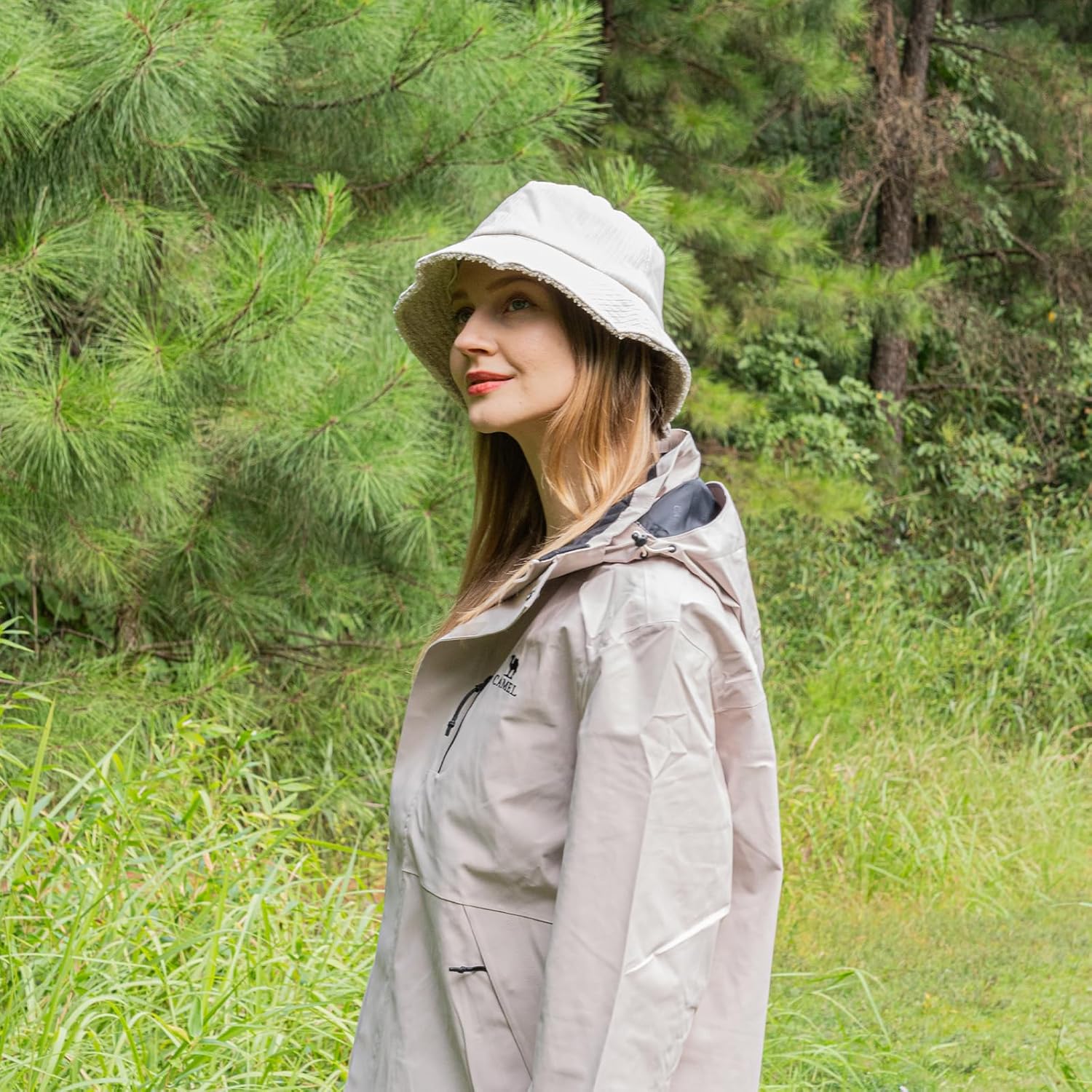 Winter Bucket Hat Winter Thermal Bucket Hat Warm Fleece Lined Women's Waterproof Rain Hat with Ear Flaps - Image 7