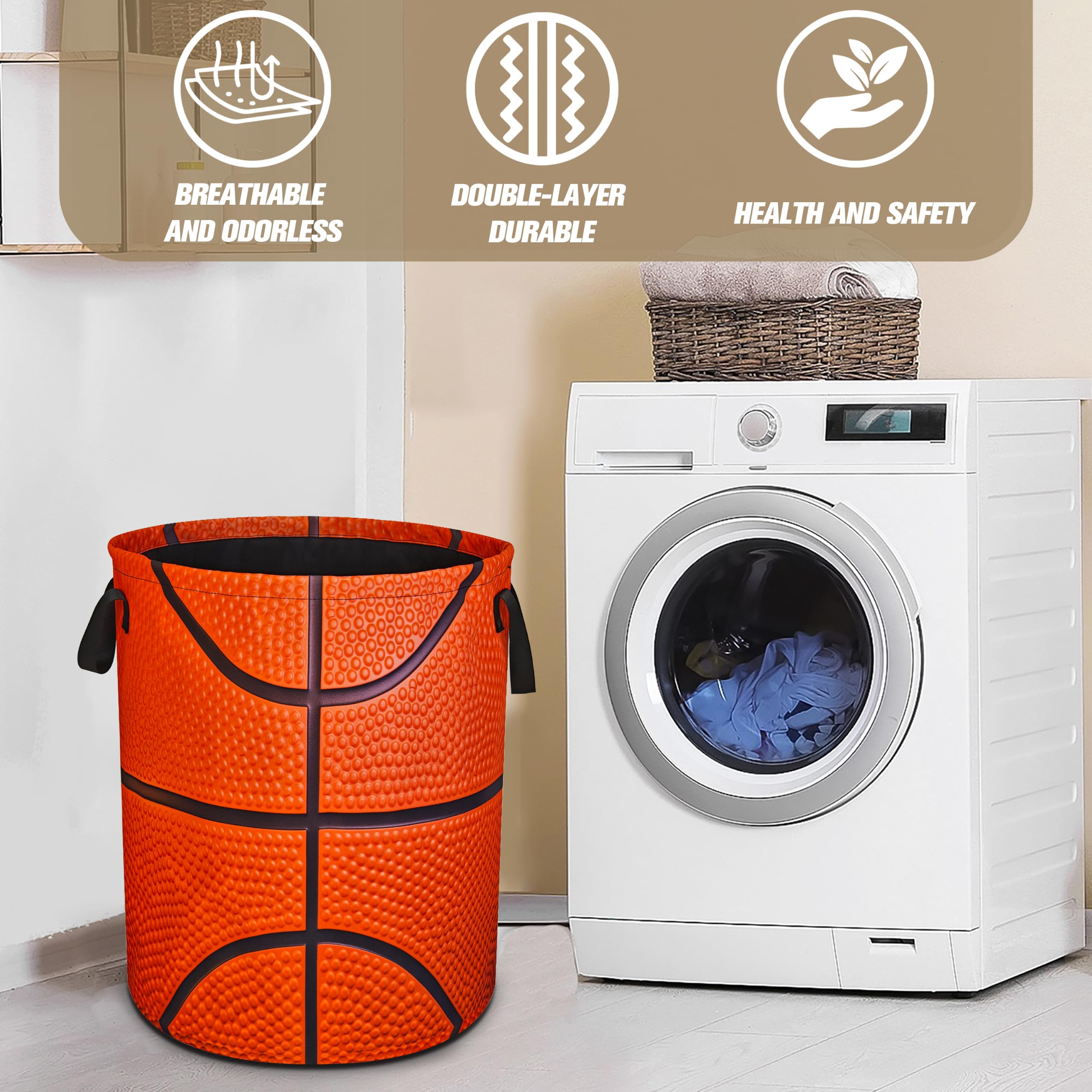 Basketball Laundry Basket - Fun & Foldable! -6 Basketball Laundry Basket - Fun & Foldable! -6