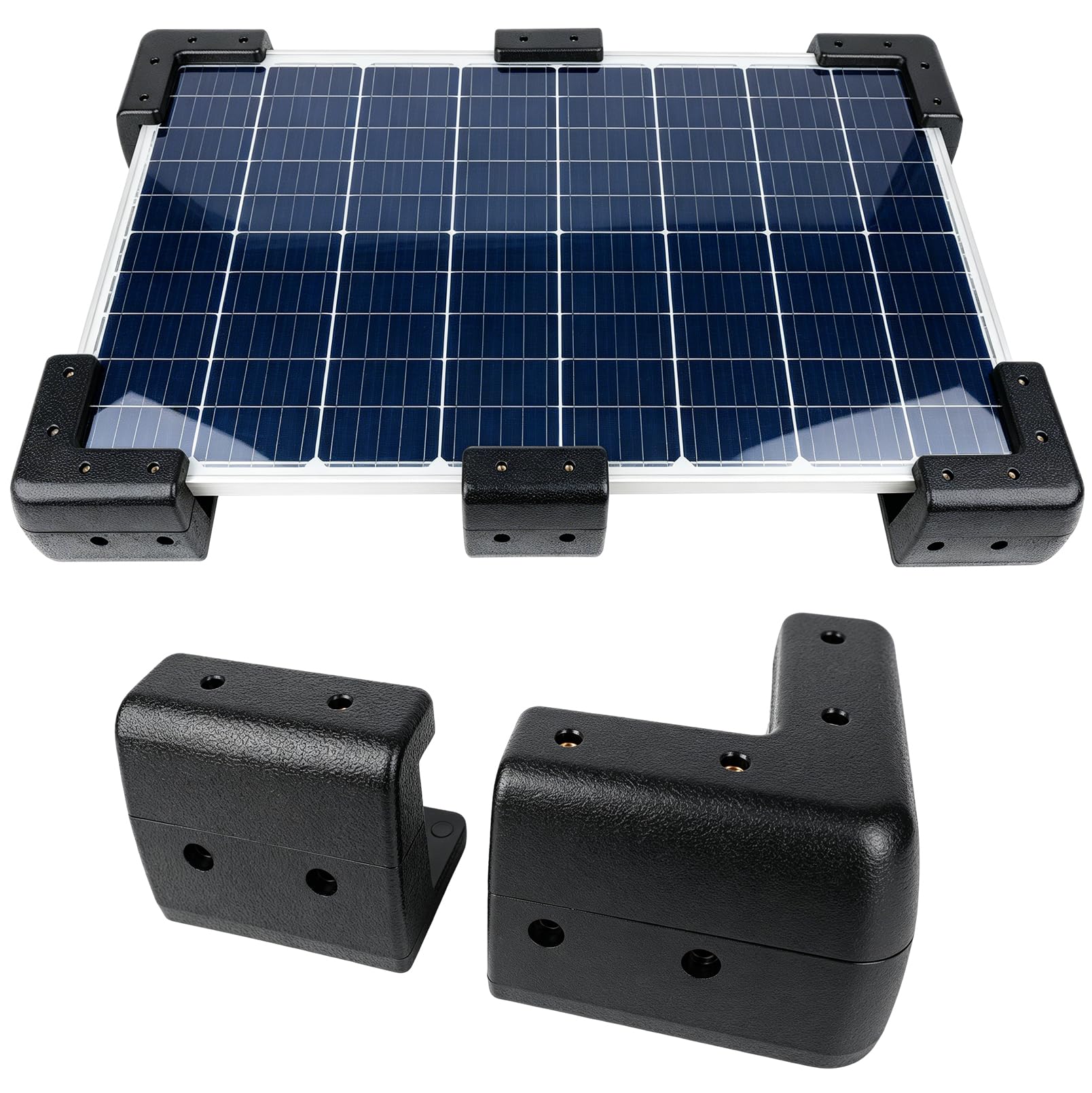 Supporto Pannello Solare per Camper, 6 Pezzi Staffe | Staffe per Pannelli Fotovoltaici con Telaio Fino a 40 mm, Fissaggio Pannello Solare per Caravan, Camper, Tetto del Veicolo