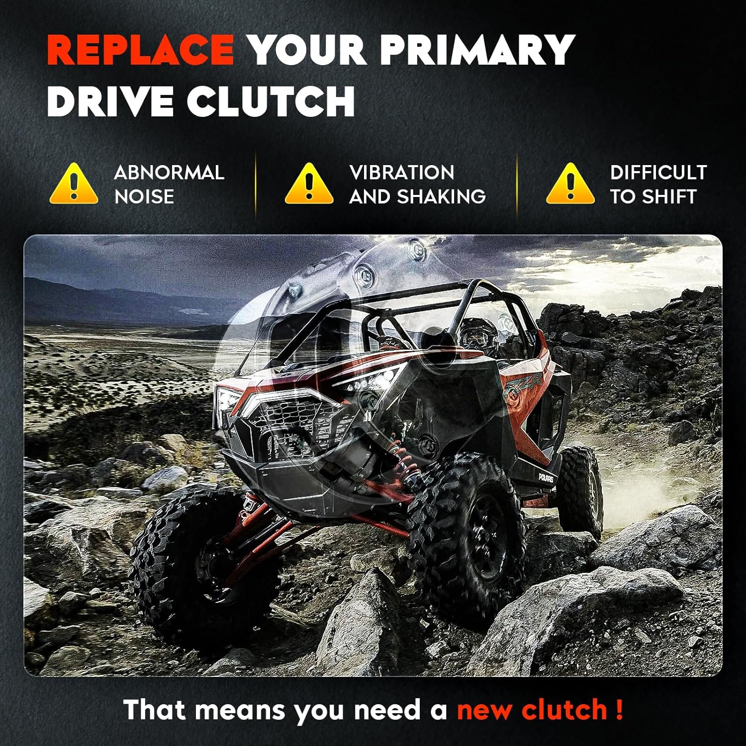 Primary Drive Clutch Fit for Polaris Sportsman 1000/550/ 850 2011-2016, Scrambler 850 2013-2014 XP HO Touring EPS 1322953 with Spring & Weights ATV Clutch