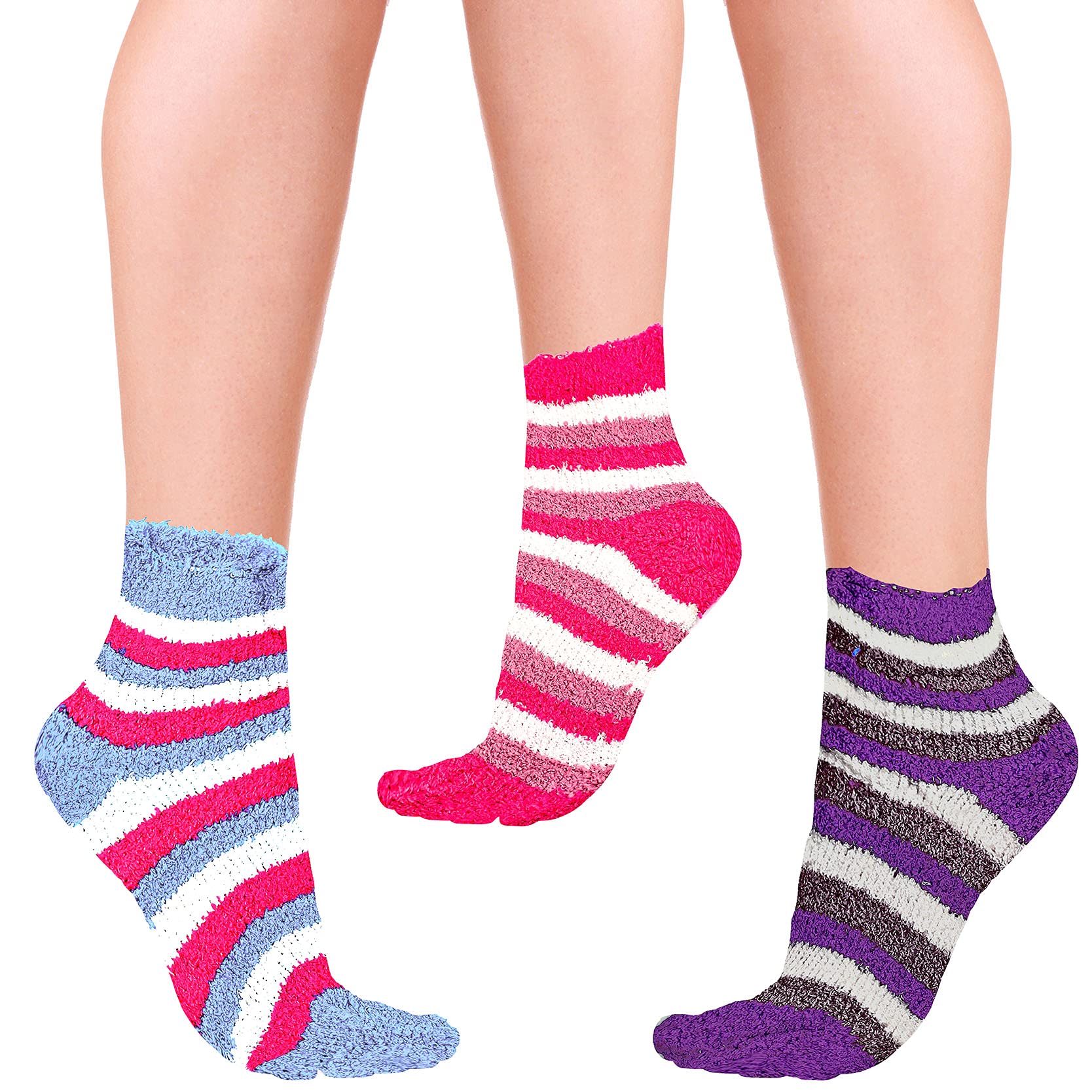 (Pack of 3) Women winter non slip fluffy super cute cozy comfy Socks