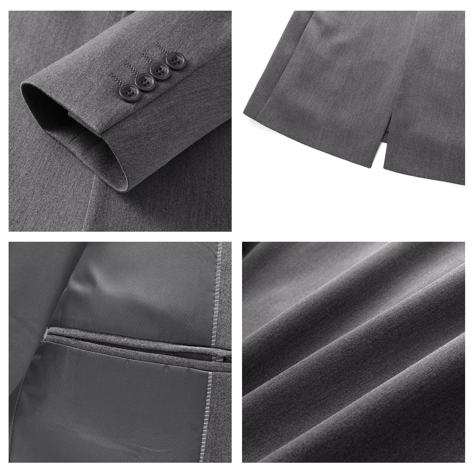 Chaqueta de dos botones para hombre, resistente al agua, de longitud media, informal, para negocios, trabajo, uso diario