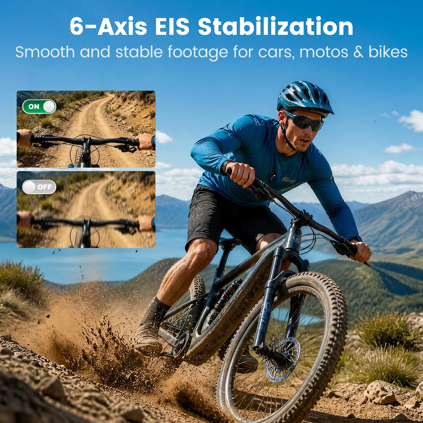 4K Mini Action Cam - 20MP Mini-Körperkamera, Magnetische Bodycam Action-Kamera im Daumengroßen Format, 6-Achsen-Stabilisierung, Weitwinkel POV-Kamera, Vlog Kamera für Motorrad/Reisen/Haustiere