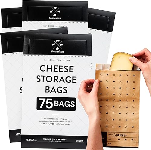 Miniatura 7 de Formaticum - Bolsas de almacenamiento para queso, mantener la charcutería fresca, bolsas de papel de cera