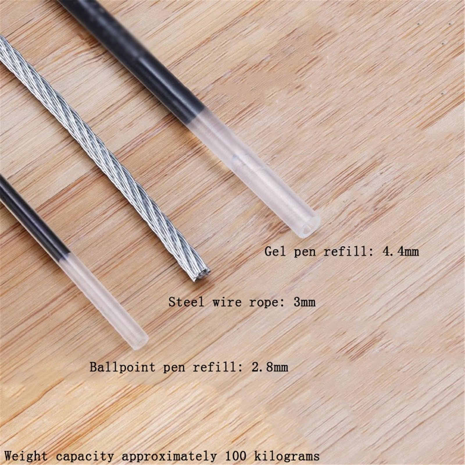 Funi metalliche Cavo metallico zincato da 3 mm for balaustra fai te for interni ed esterni con chiusura a scatto Per uso domestico(XXX-Large)