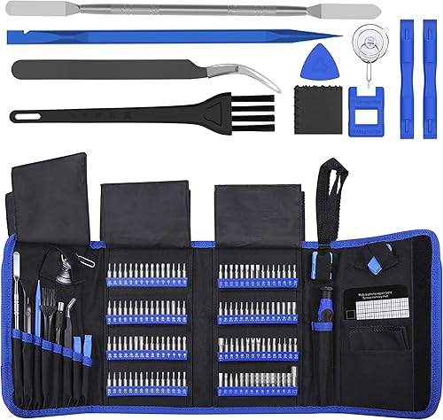 Juego de destornilladores de precisión, kit de herramientas de computadora de 142 piezas, juego de destornilladores magnéticos de 120 puntas, kit de