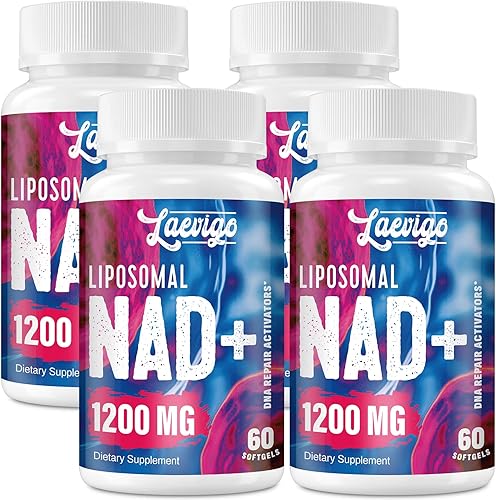 Suplemento liposomal NAD+ de 1200 mg, suplemento de NAD real de ultra pureza, absorción mejorada, aumento de NAD +, defensa de la edad, energía,