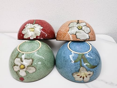 Miniatura 6 de Cuencos de cerámica para cocina, 28 onzas, juego de 4 cuencos  para cereales, ensalada, pasta, sopa, ramen, servir, etc. Apto para lavavajillas,