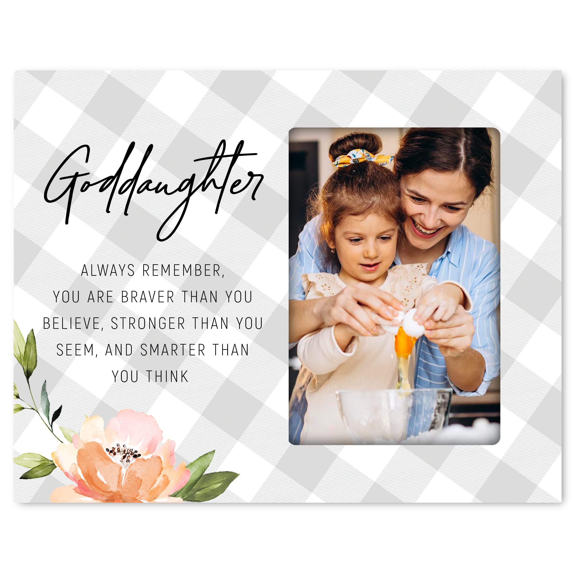 LifeSong Milestones Wood Picture Frame 8x10 holds 4x6 Photo (Always remember)