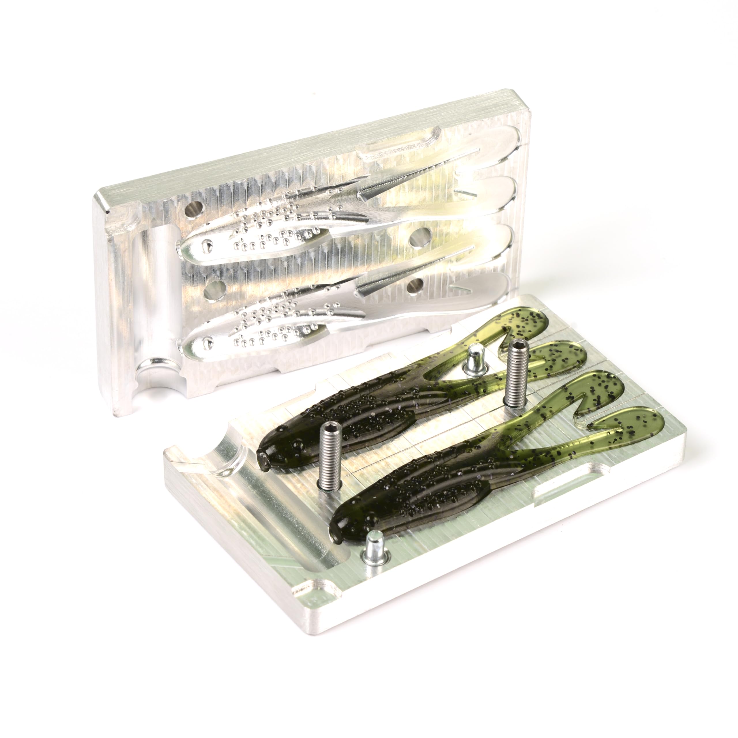 Soft Plastiс Señuelo Haciendo Inyección Pesca Molde Zoom Horny Sapo 4'' (Aluminio CNC)