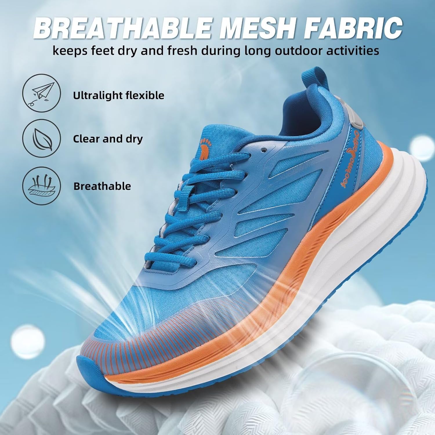 Men's Orthopedic Road Running Shoes: Comfortable Casual Arch Supports Plantar Fasciitis Orthotic Sports Athletic Sneakers, Flat Feet High Arch Tennis Work Walking Shoes for Foot Heel and Pain Relief - Image 6