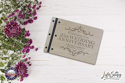 Miniatura 2 de LifeSong Milestones - Libro de invitados personalizable de 45 aniversario de boda, para pareja, marido y mujer, 45 años de celebración de