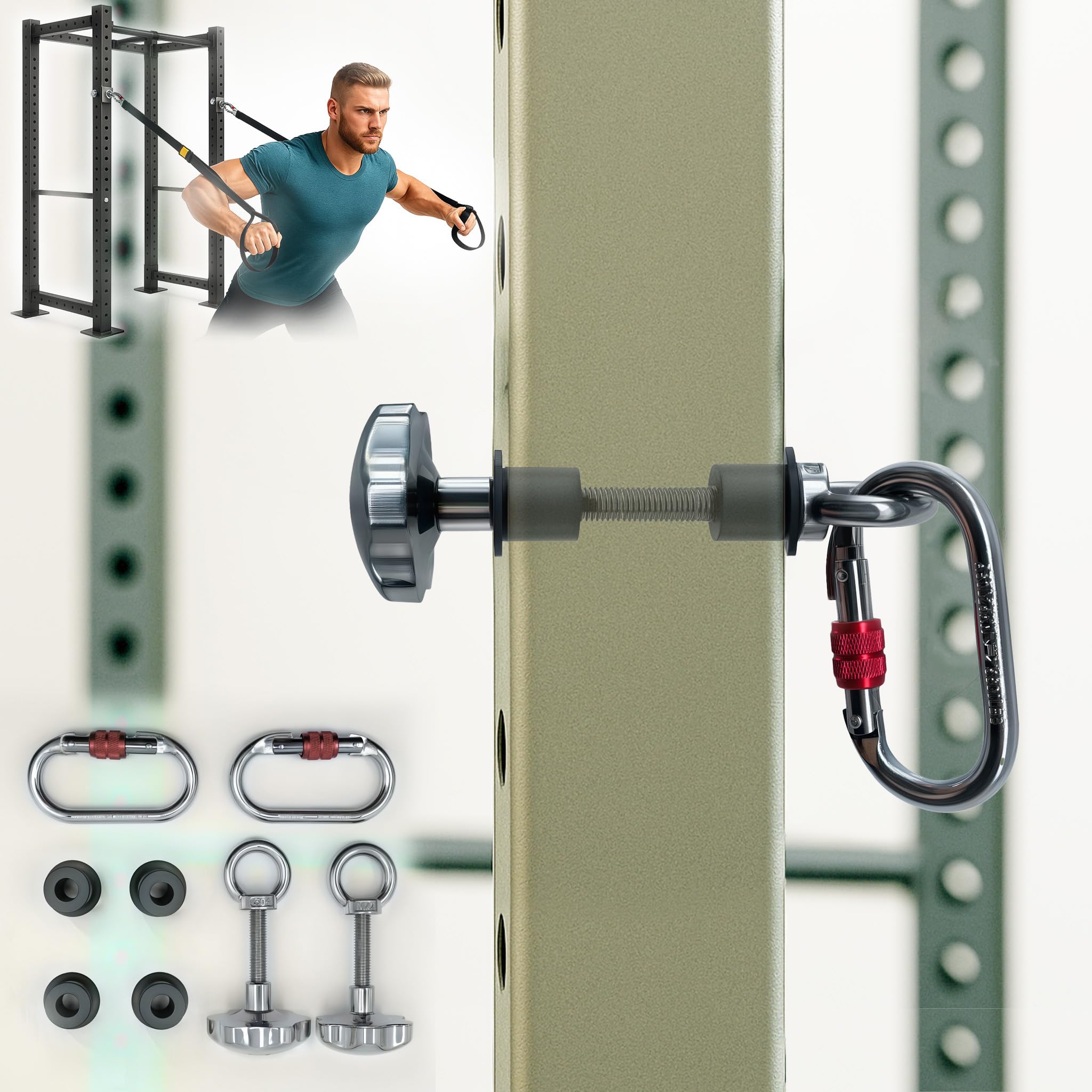 Squat Rack Attachments for Strength Training Equipment | Attachments for Power Cages & Squat Racks | Fits 2