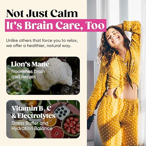 Miniatura 5 de Venture Pal Mezcla de bebida tranquila, reductor de cortisol y ayuda para dormir con glicinato de magnesio, Ashwagandha, L-teanina, vitamina D,