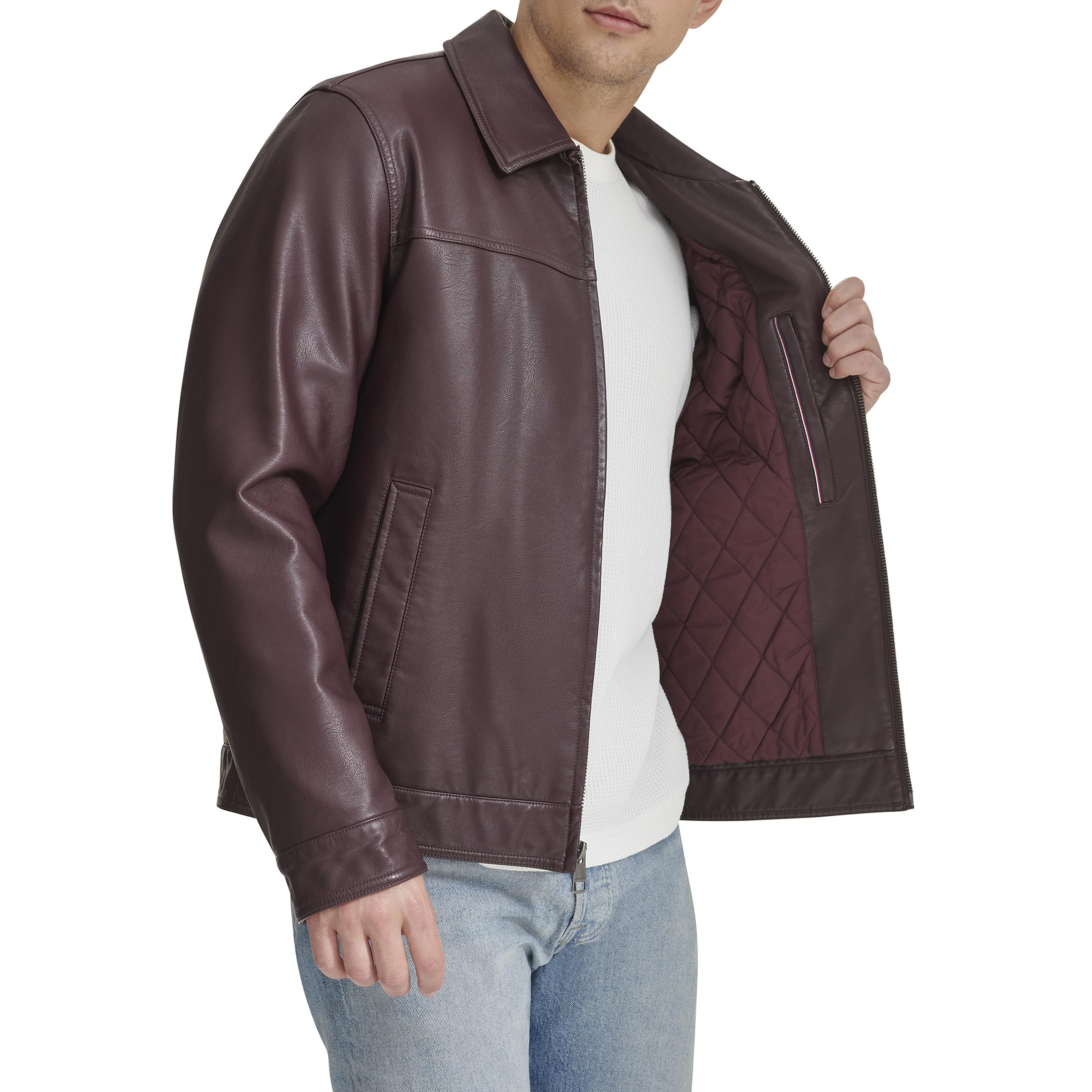 Tommy Hilfiger Tommy Hilfiger Men's Classic Faux Leather Jacket Chaquetas de piel sintética Hombre (Pack de 1)