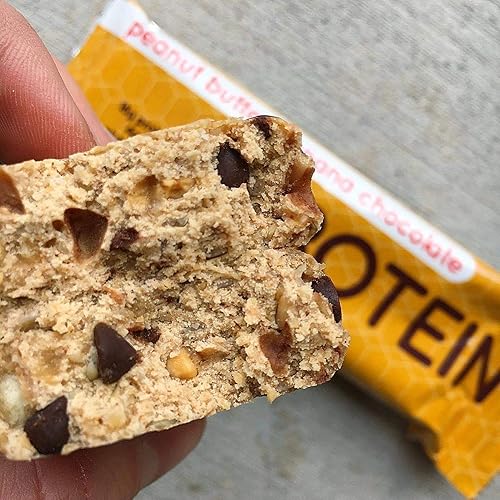 Miniatura 3 de G2G Barra de proteínas, mantequilla de maní y plátano, aperitivo saludable, delicioso reemplazo de comidas, sin gluten, ingredientes limpios,