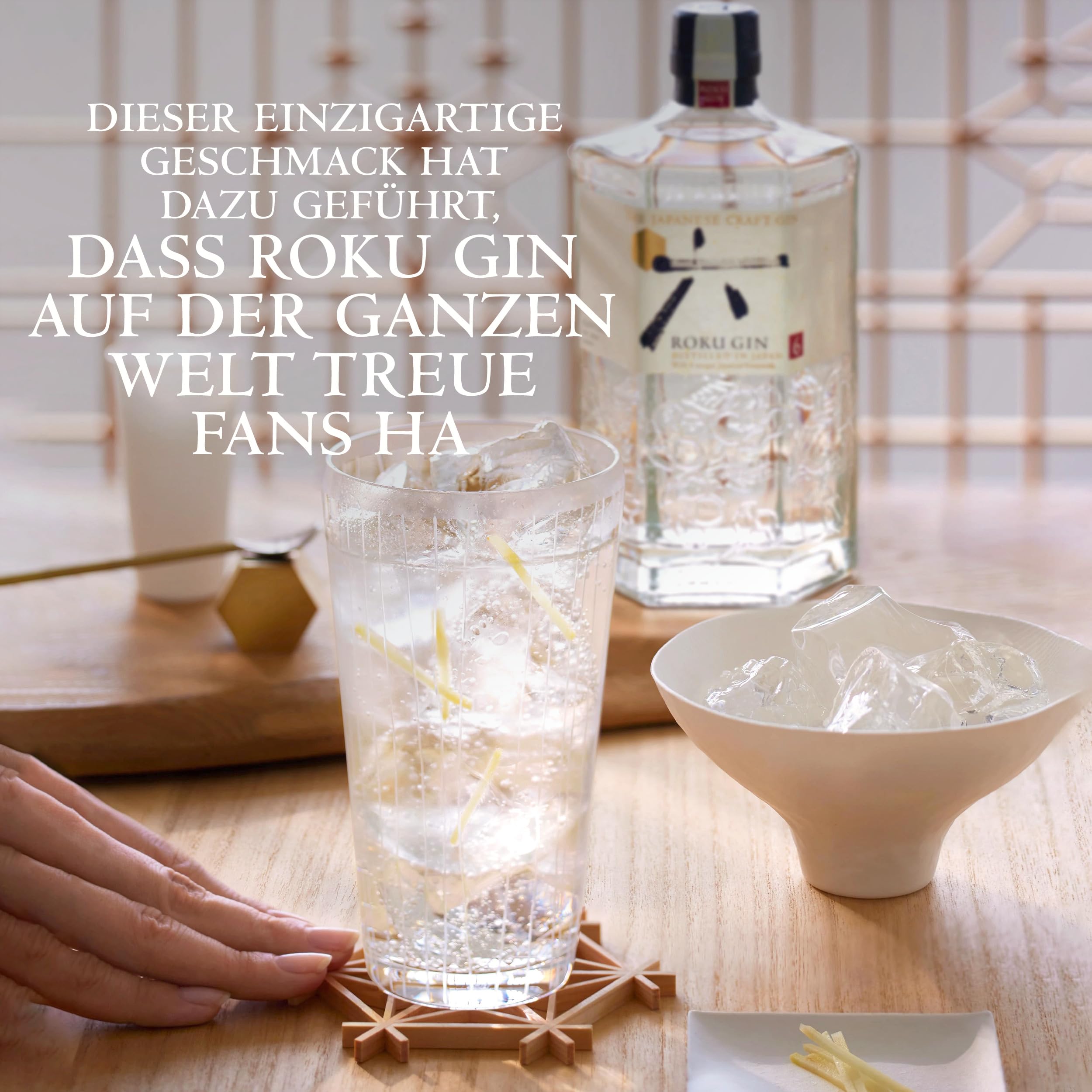 ROKU GIN | 6 japanische Botanicals | Meisterhaft destilliert in Japan | für einen perfekt ausbalancierten Geschmack, 43% Vol | 700ml Einzelflasche