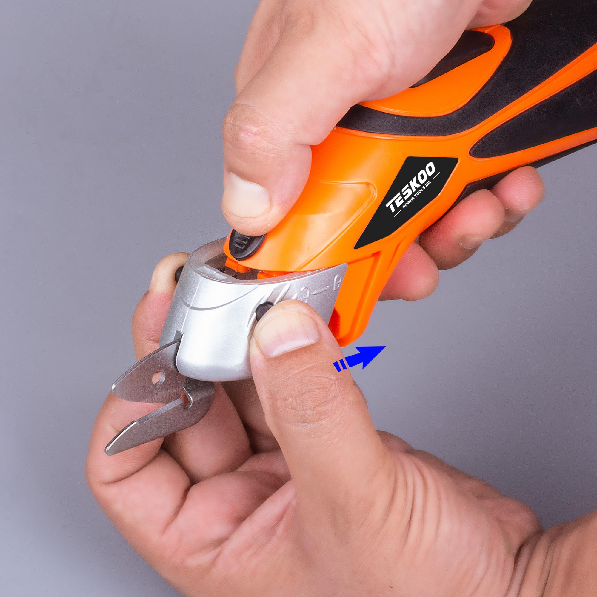 Teskoo Ciseaux électriques Energy avec Batterie Intégrée, Cutter électrique avec Multi-cutter au Lithium 3.6 V pour L'élagage du Cuir en Carton de Jardinage